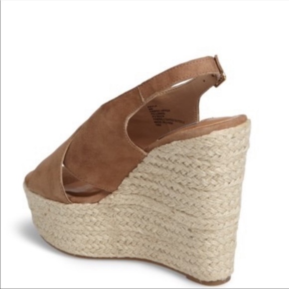 Suede Crisscross Espadrille Platform Wedge Sandal - Picture 7 of 7